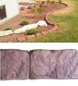 Natural stone landscape curb system